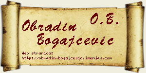 Obradin Bogajčević vizit kartica